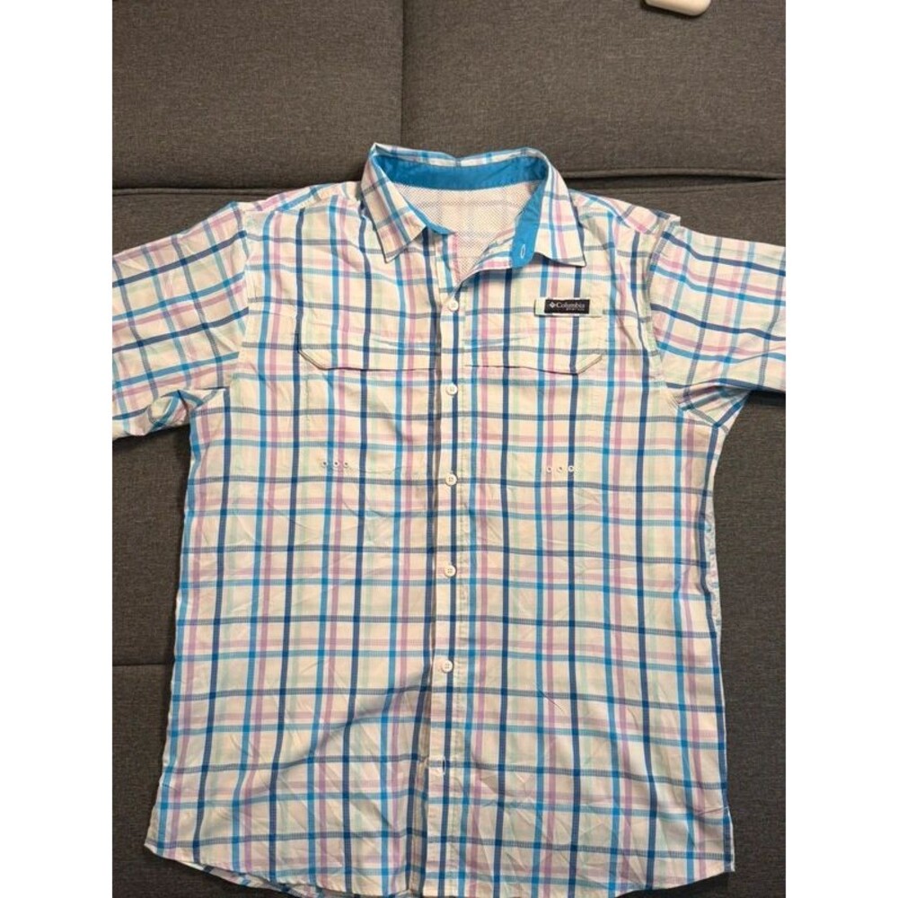 Columbia PFG Short Sleeve Plaid Fishing Shirt